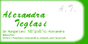 alexandra teglasi business card